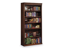 Burnished Oak 72" Six Shelf Bookcase