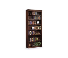 Burnished Oak 84" Seven Shelf Bookcase