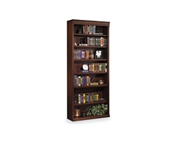 Burnished Oak 84" Seven Shelf Bookcase