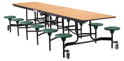 12' Cafeteria Table with 12 Stools - 30