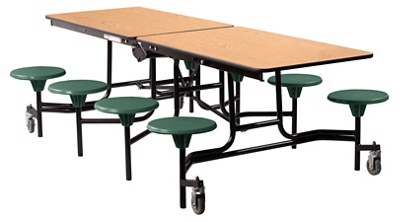 Easy Lift Cafeteria Table with 8 Stools - 30