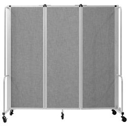 Robo Dividers Mobile Room Divider - Three Section PET - 6'H