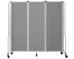 Robo Dividers Mobile Room Divider - Three Section PET - 6'H
