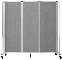 Robo Dividers Mobile Room Divider - Three Section PET - 6'H
