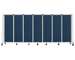 Robo Dividers Mobile Room Divider - Seven Section PET - 6'H