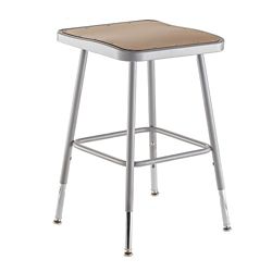 Adjustable Height Square Seat Stool - 18"-26"H