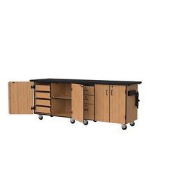 Science Cabinets Mobile Lab Carts w/ Drawers- 28"W x 96"D