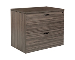 Two Drawer Wood Grain Laminate Lateral File