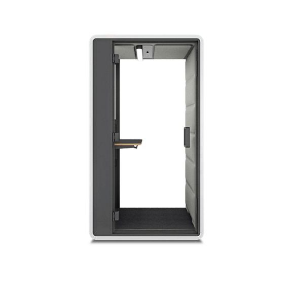 Think Fast Hush Free S Privacy Booth with Sit-Stand Desk & Acoustic Design
