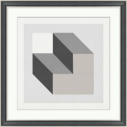 Analytical Placement 4 Framed Art - 28"W x 28"H