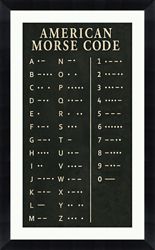 Morse Code Framed Art - 26"W x 42"H