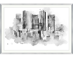 Watercolor Drawing Cityscape Wall Art