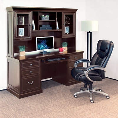 Credenza with Hutch and Office Chair by Martin Furniture | NBF.com