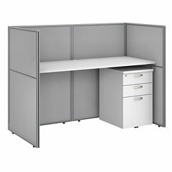 Easy Office Desk and Mobile Pedestal Workstation - 60"W x 45"H