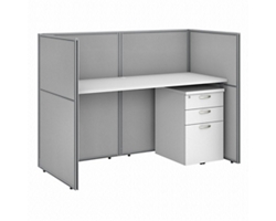 Easy Office Desk and Mobile Pedestal Workstation - 60"W x 45"H
