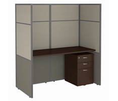 Easy Office Desk and Mobile Pedestal Workstation - 60"W x 66"H