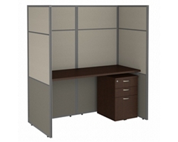 Easy Office Desk and Mobile Pedestal Workstation - 60"W x 66"H