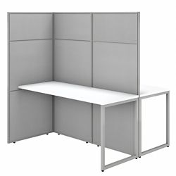 Easy Office Two Person Desk Workstation - 60"W x 66"H