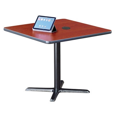 Frappe Standard Height Square Table with Power - 36"W