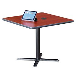 Frappe Standard Height Square Table with Power - 36"W