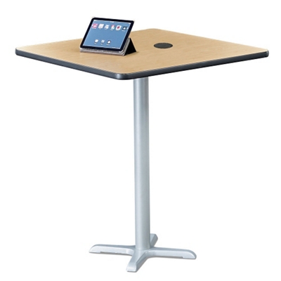 Frappe Bar Height Square Table with Power - 36"W