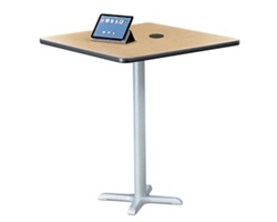 Frappe Bar Height Square Table with Power - 36"W