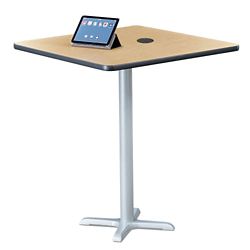 Frappe Bar Height Square Table with Power - 36"W