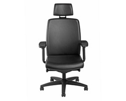 Space Office Chair with Leather Seat and Headrest