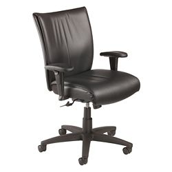 Leather Mid-Back Manager's Chair