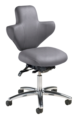 Medical Stool with Back Cushion Gray - Boss Office Products