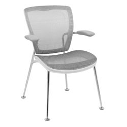Articulating Back Mesh Guest Chair with White Frame