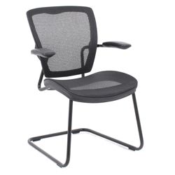 Articulating Back Mesh Guest Chair with Cantilever Base and Black Frame