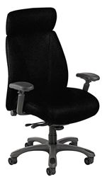 Fabric Ergonomic High Back Chair with Graphite Frame