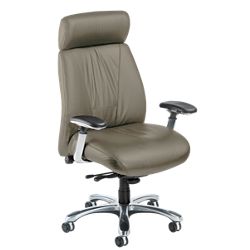 Leather Executive Chair with Chrome Frame