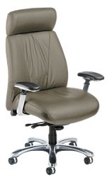 Leather Executive Chair with Chrome Frame