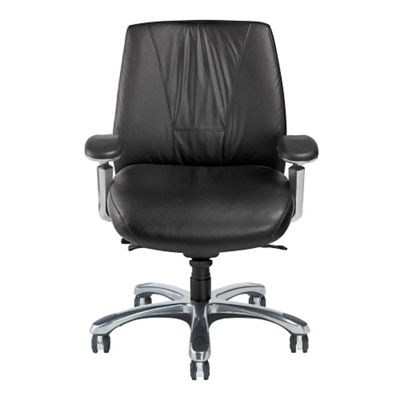 Leather Ergonomic Chair with Chrome Frame