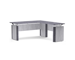 Allure Executive L-Shaped Desk 60"W x 78"D