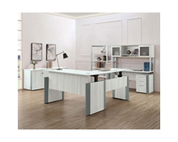 Allure Height Adjustable L-Desk Office Suite