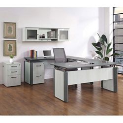 Allure U-Desk Office Suite with Center Drawer