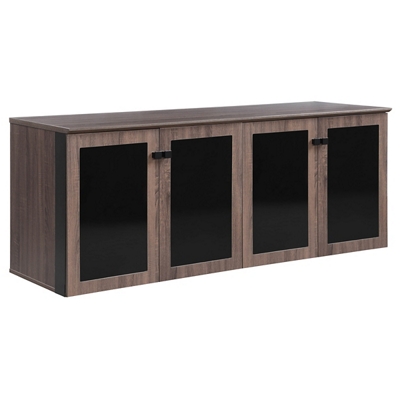 Allure Low Wall Storage Credenza with Glass Doors 72"W x 24"D