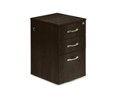 Allure 15.5"W Three Drawer Storage File Pedestal w/Power