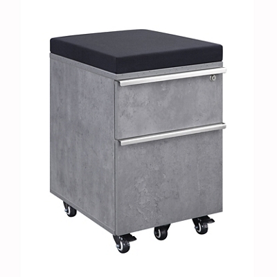 District Two-Drawer Mobile Pedestal with Cushion
