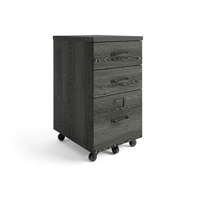 Rivet Three Drawer Mobile File Storage Pedestal