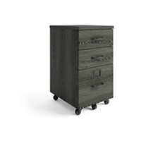 Rivet Three Drawer Mobile File Storage Pedestal