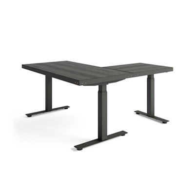 Rivet Height Adjustable L-Shaped Standing Desk - 72”Wx72”D