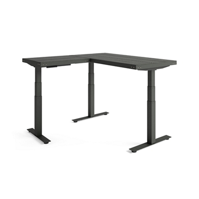 Rivet Height Adjustable L-Shaped Standing Desk - 72”Wx72”D