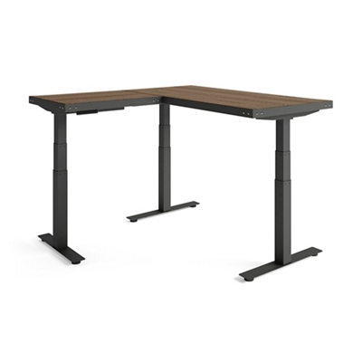 Rivet Height Adjustable L-Shaped Standing Desk - 72”Wx72”D