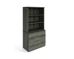 Rivet Lateral File with Stacking Bookcase