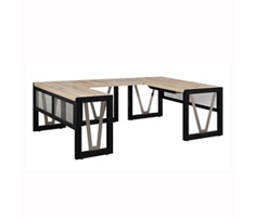 District U-Desk with Reversible Bridge - 60"W