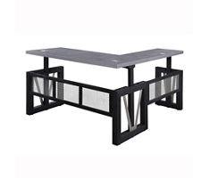 District Reversible Height-Adjustable L-Shaped Desk